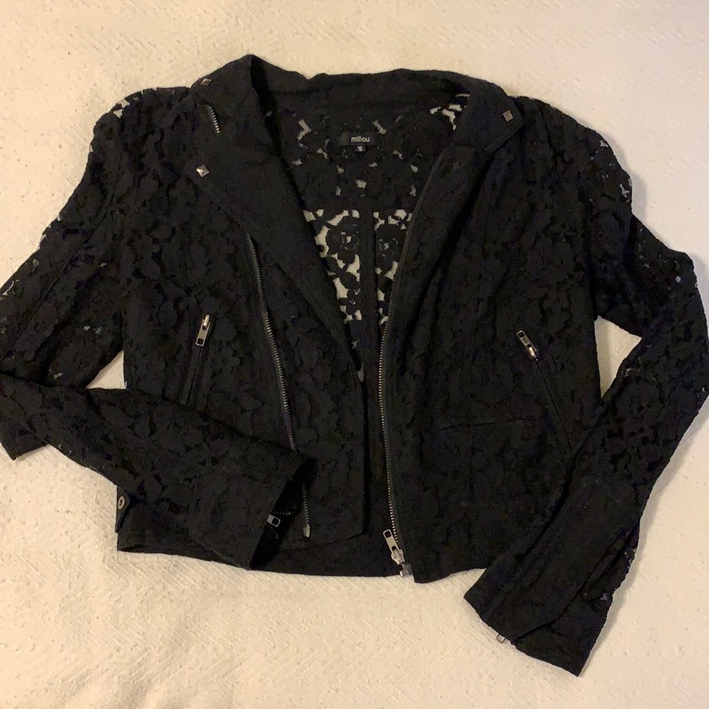 LF Lace blazer zip up millau size 10